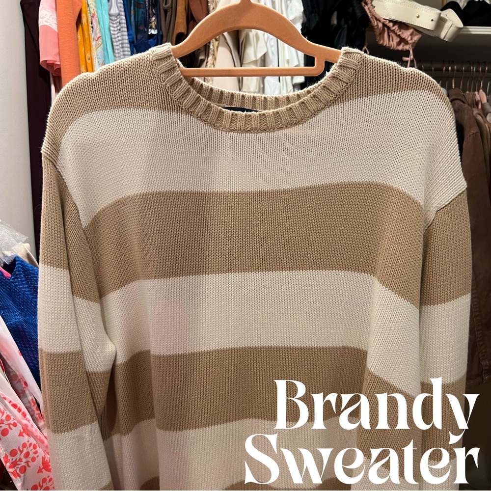 BRANDY MELVILLE BRIANNA STRIPE SWEATER